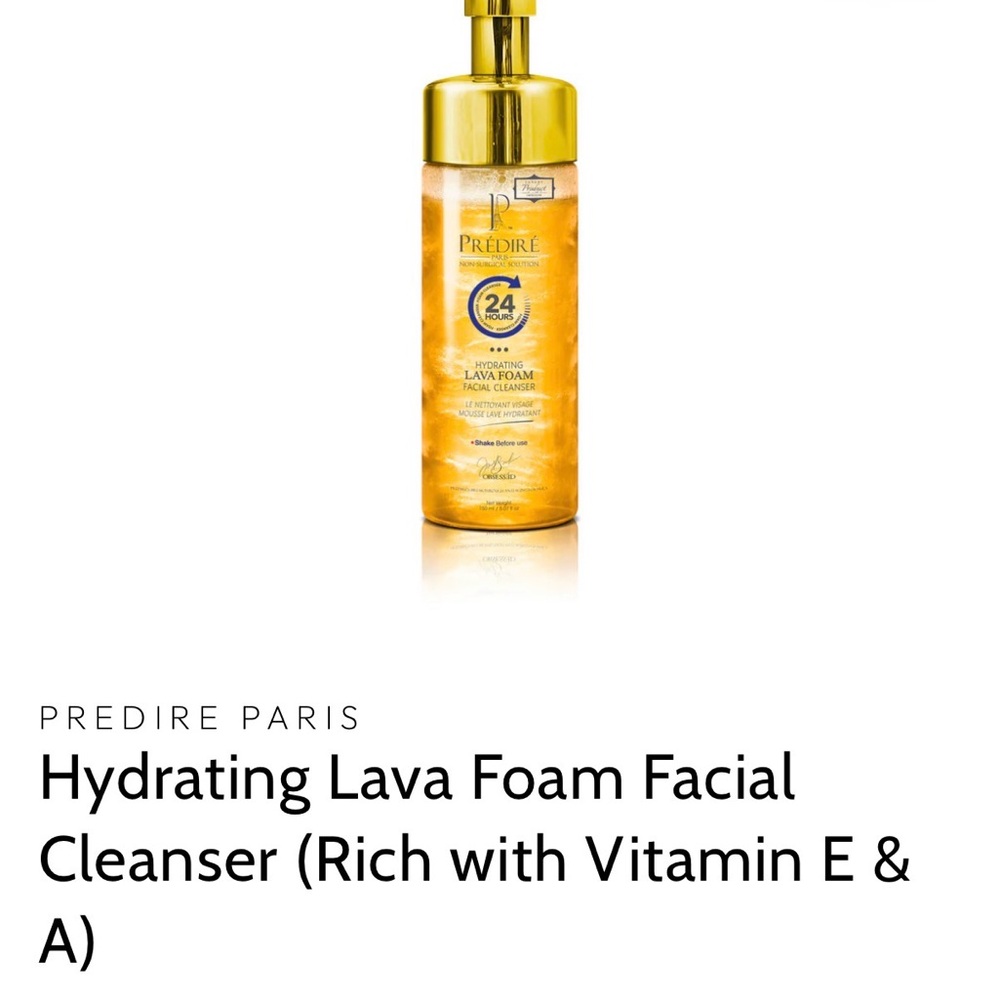 PREDIRE Hydrating Lava Foam Facial Cleanser - Gold